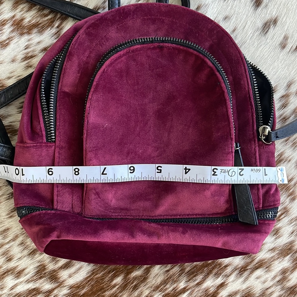 🛍️ 3 for $12 MUDD small mini backpack. Soft velvet..very cute! - Picture 10 of 12